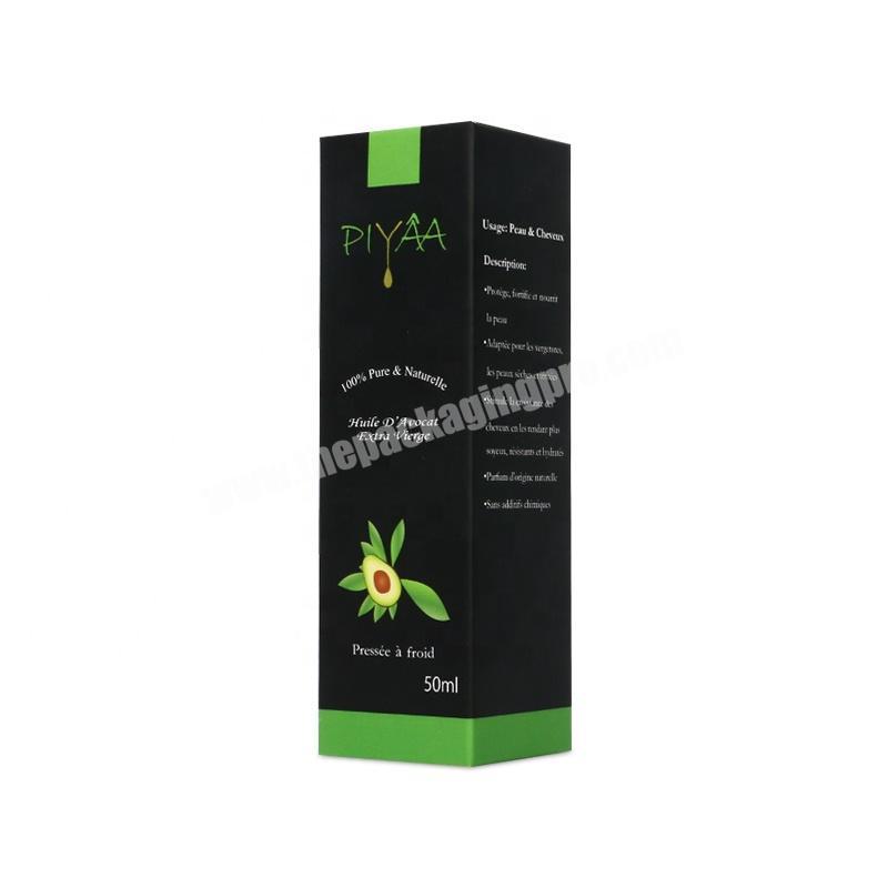 custom made luxury good quality rigid cardboard castor oil packs packaging for hair growth for skin for eyelashes
