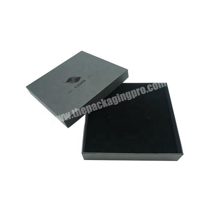 custom made paper box recycle packaging box Jewelry packaging black kraft box with degradable material