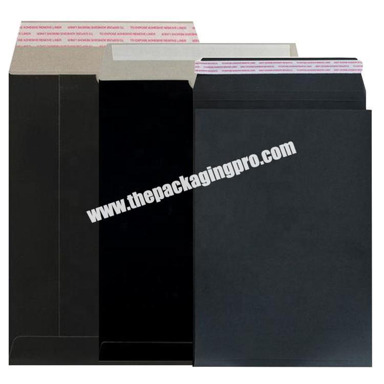 custom matter black a4 a5 c5 paper packaging gusset post mailer envelope box for shipping