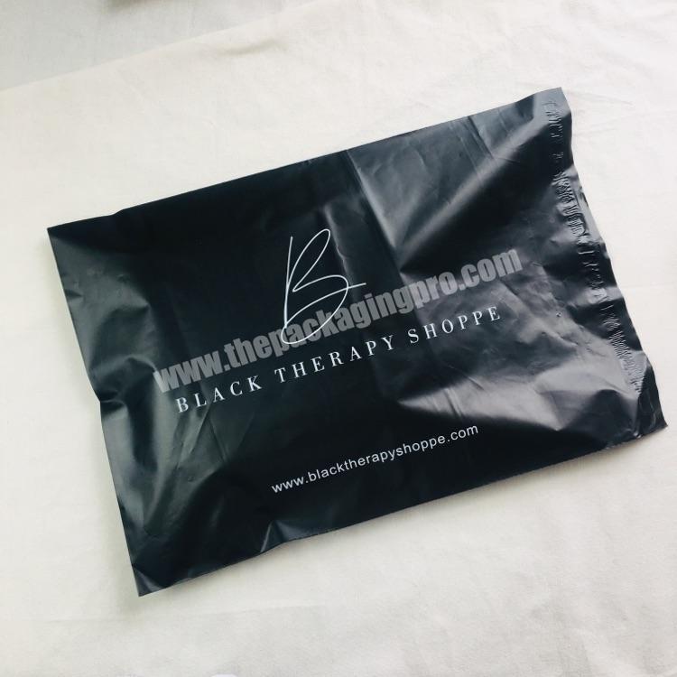 custom printed eco friendly matte black poly mailer envelope mailing plastic shipping packaging bag for clothes