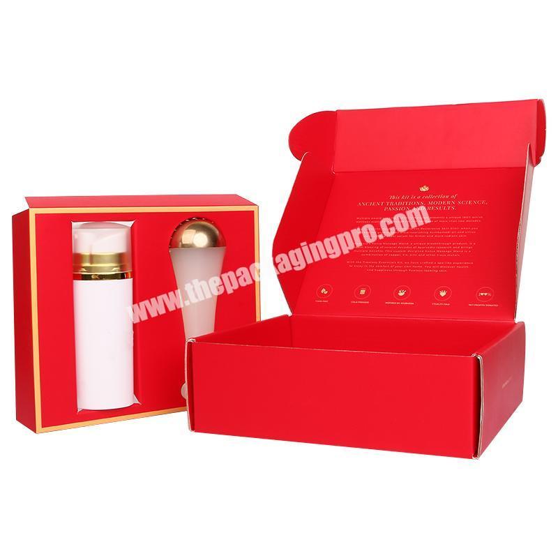 Custom Retail Logo Printed cosmetic shipping mailer boxes for skin care make up