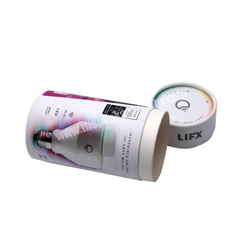 custom printed recycle push up paper tube packaging for led light bulb