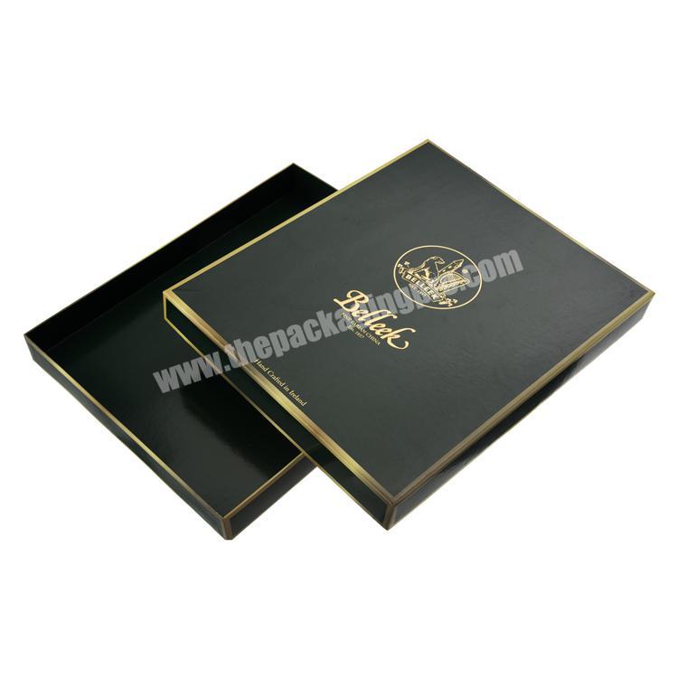 custom printed thin lid box completely covers the base lift-off Detachable Lid deluxe gift boxes