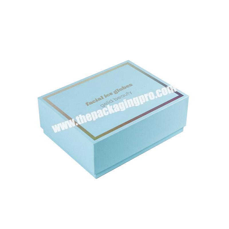 Luxury custom design gold foil paper packaging lid and base boxes cosmetic box with foam insert for your product