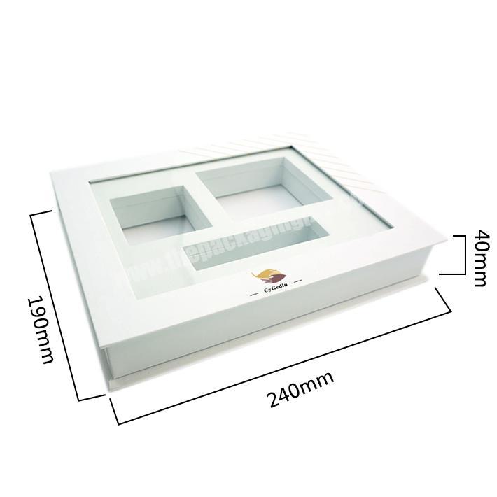 custom printing logo cardboard paper packaging gift box transparent window box with EVA inside