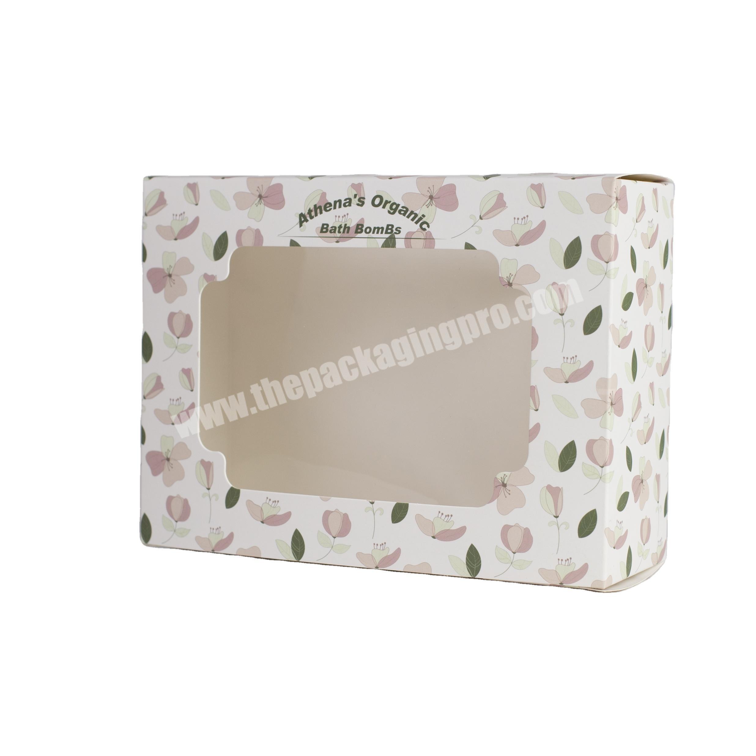 custom printing soap boxs for home made soap packaging with PVC window