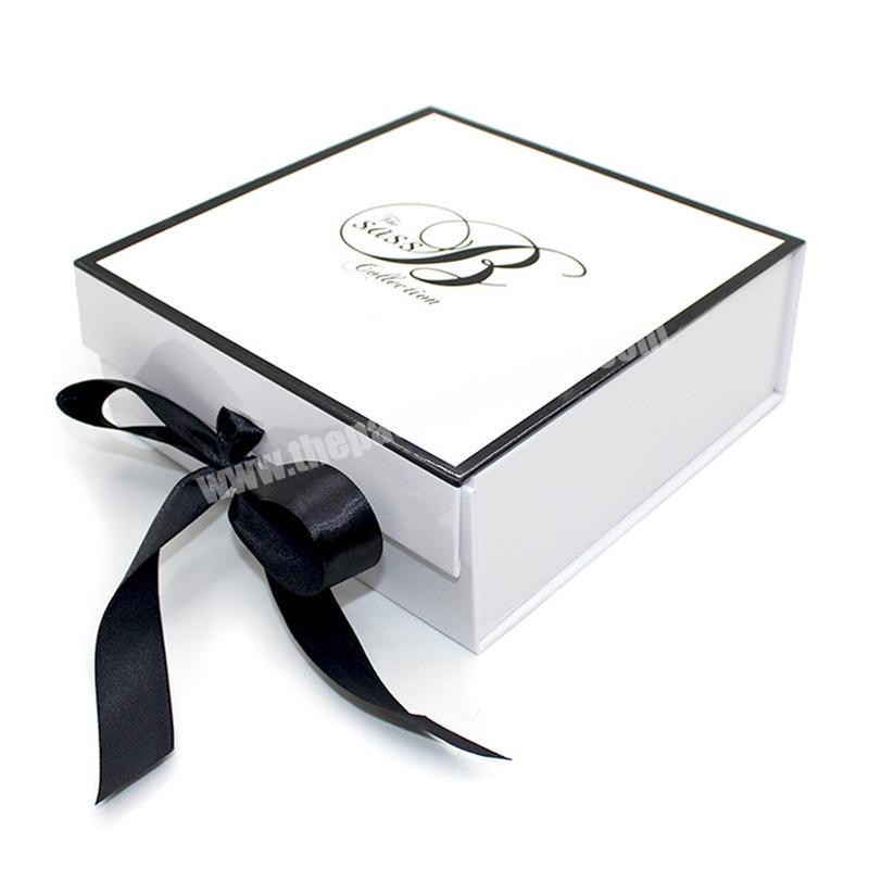 custom printing wholesale luxury eid mubarak mini valentine groomsmen cardboard box white gift box with ribbon