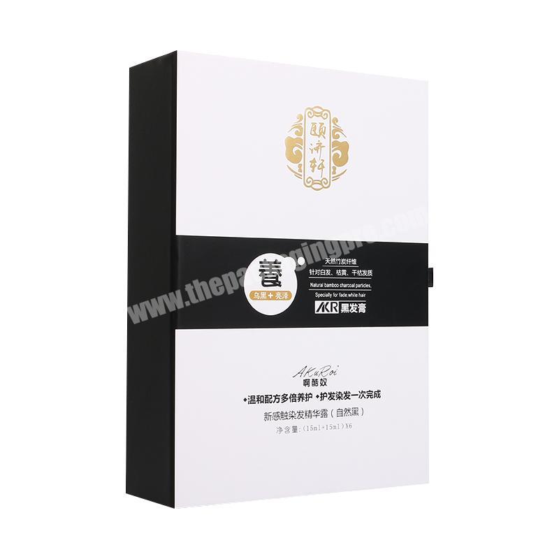 custom rigid cardboard sliding out Beauty Instrument packaging paper gift box with paper insert holder