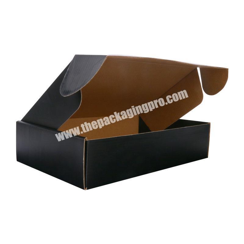 Customized Printing Paper folding E FLUT Shoe Packaging Black Rigid Shipping Box
