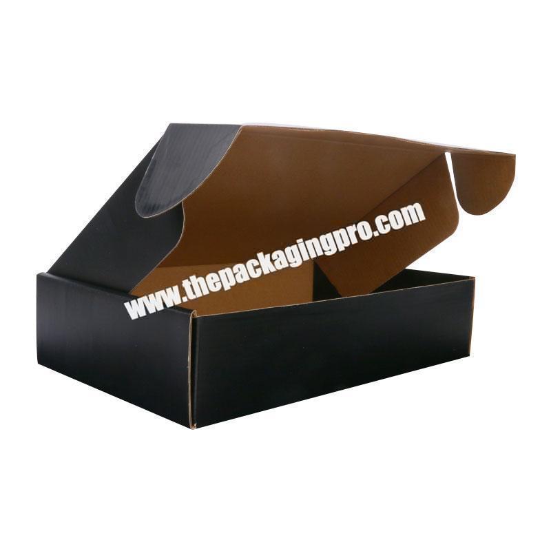 High quality logistics packaging custom box corrugated carton printing cardboard black shipping mailing box paper mailer boxes