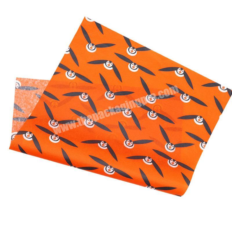 custom stylish printed branded logo tissue wrapping paper for clothing packaging