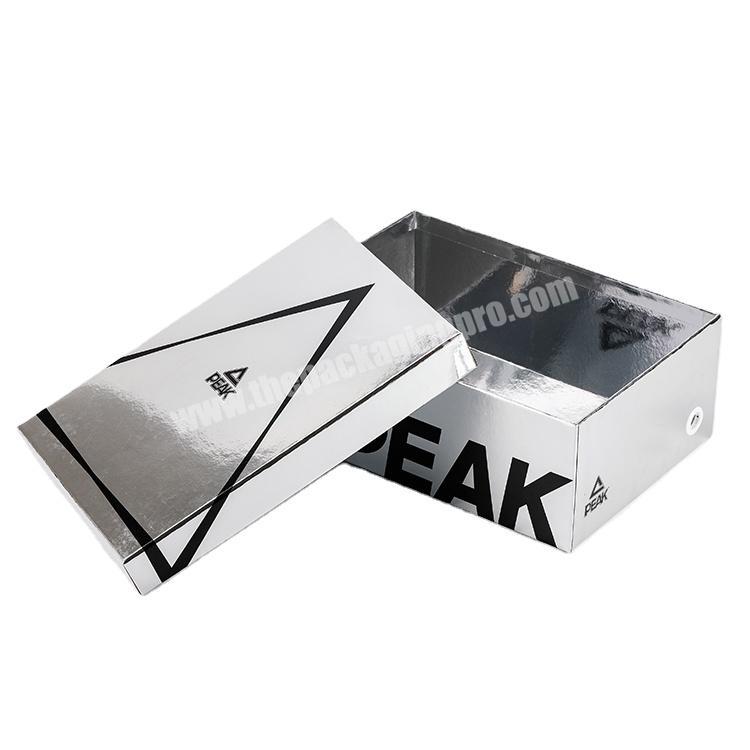 customize logo shoe box packaging with lid and base
