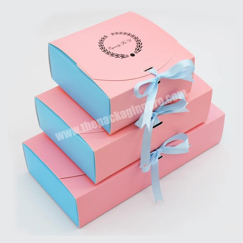 customized Wedding Gift Box Party Favor Present Kraft Paper Box For Food Candy Cookies Packing Cake Boxes Packaging With Ribbon