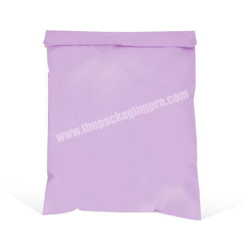 customized logo design full patterned matt purple poly mailer envelope plastic mail courier package bag for clothing