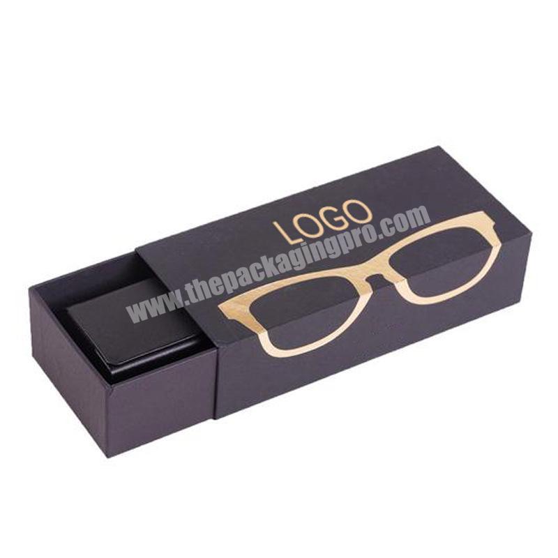 drawer type custom hard paper cardboard sunglasses packaging box with logo