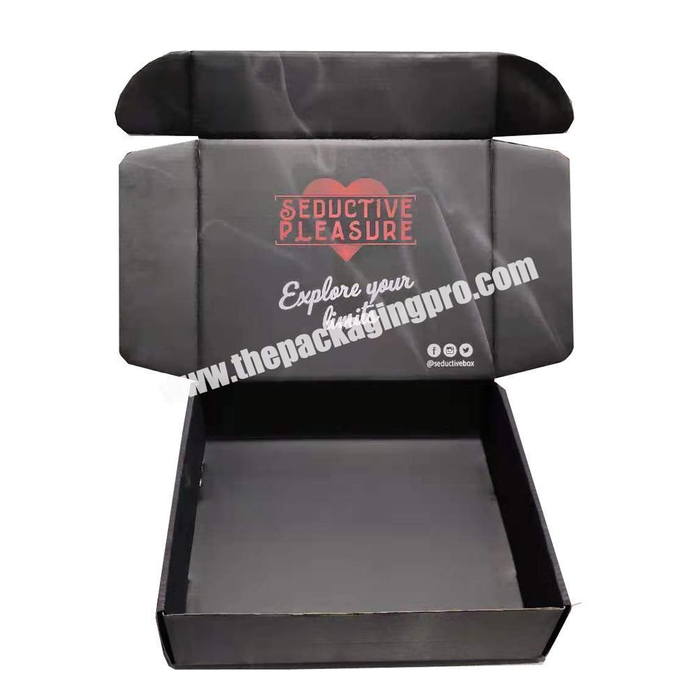 Wholesale Black Large  Apparel Box Custom Logo Printed Corrugated Shipping Gift Box