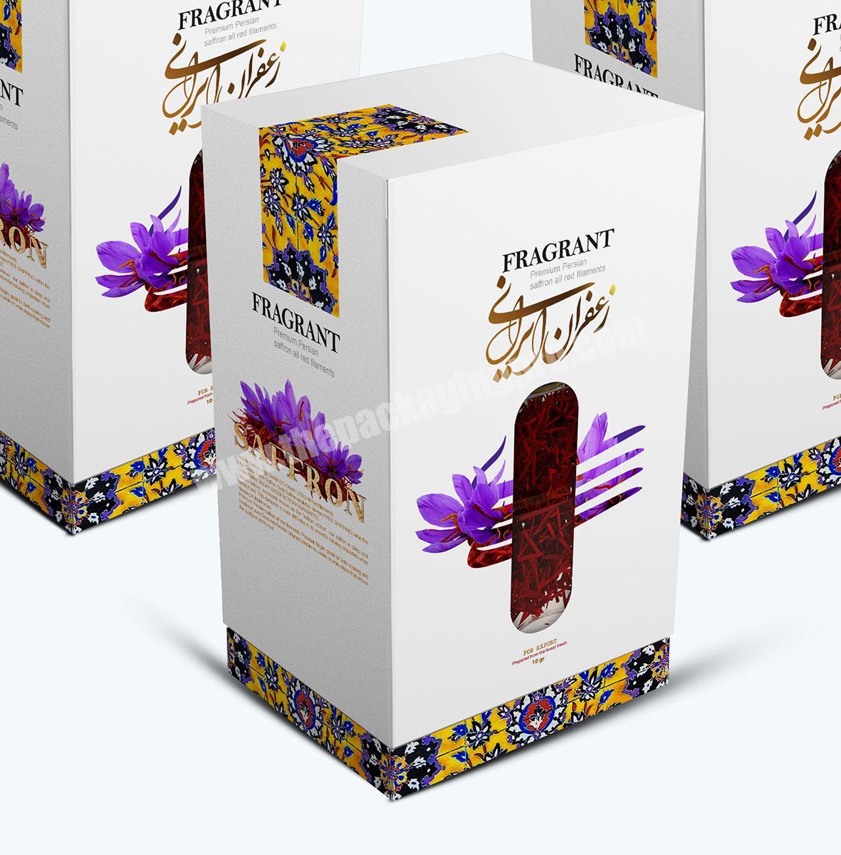 eco friendly custom logo Wholesale Saffron Packaging Box luxury packaging box for saffron teacoffee
