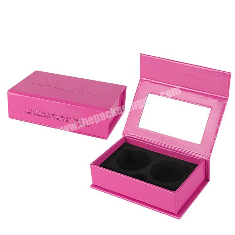 empty custom cardboard magnetic closure eyelash contact lense packaging contact lens box