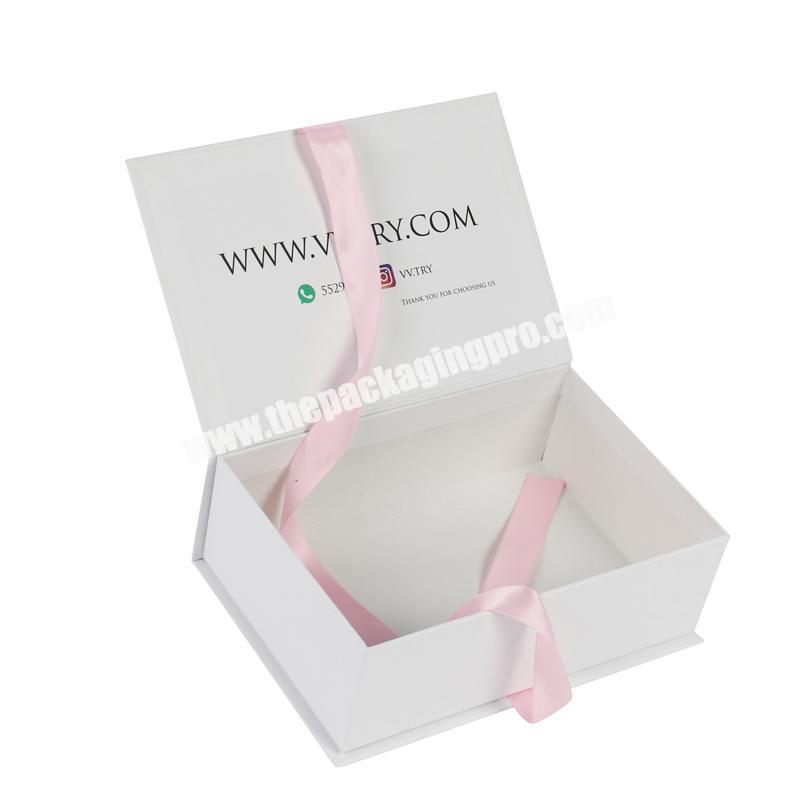 factory made Custom Printed white Magnetic packaging paper gift boxes