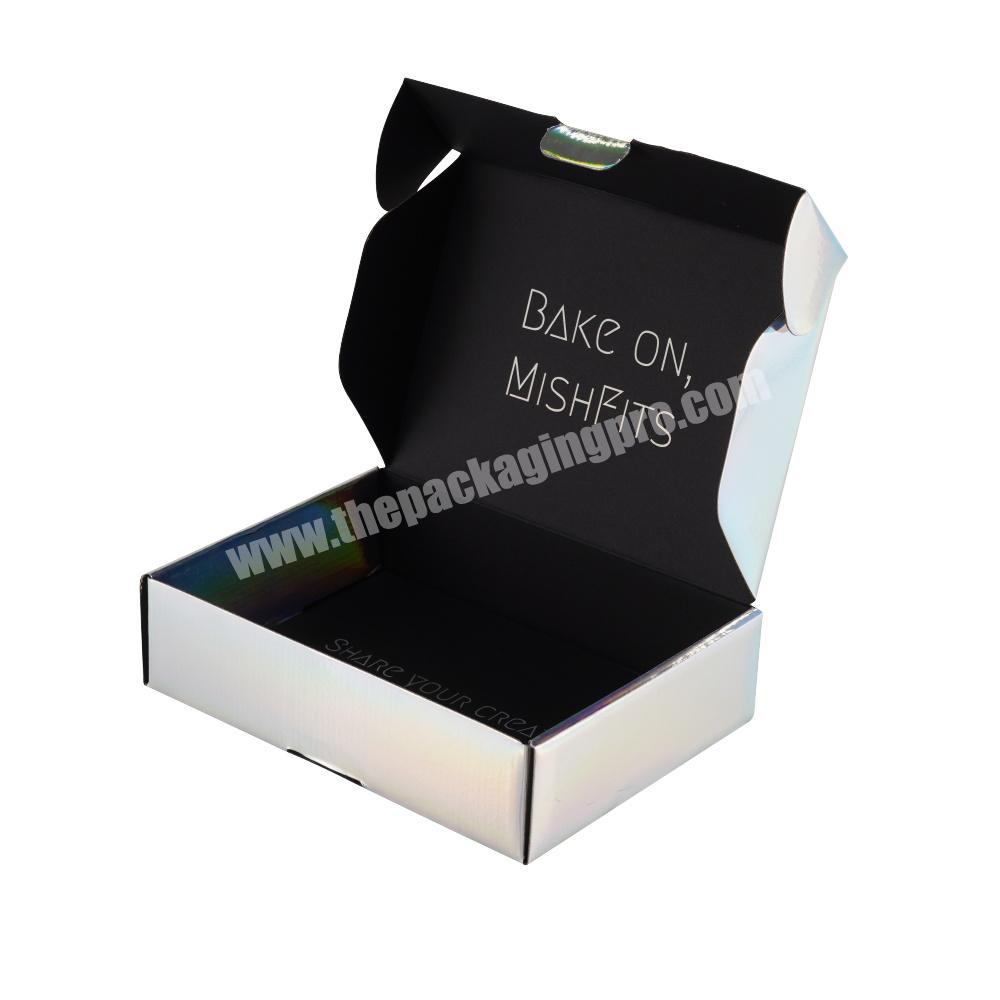 folding corrugate holographic custom cardboard black corrugated plant shipping paper gift packaging mailer boxes
