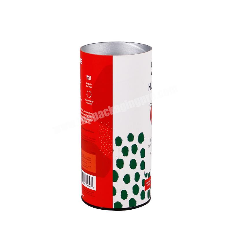 high quality Aluminum film inside cardboard paper Metal lid tube packaging box