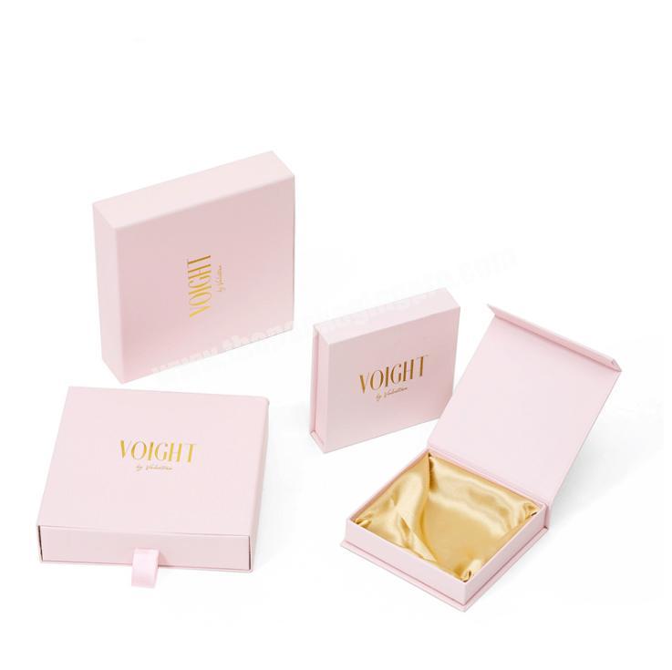 large magnetic closure flap cardboard pink rose jewellery gift box packaging