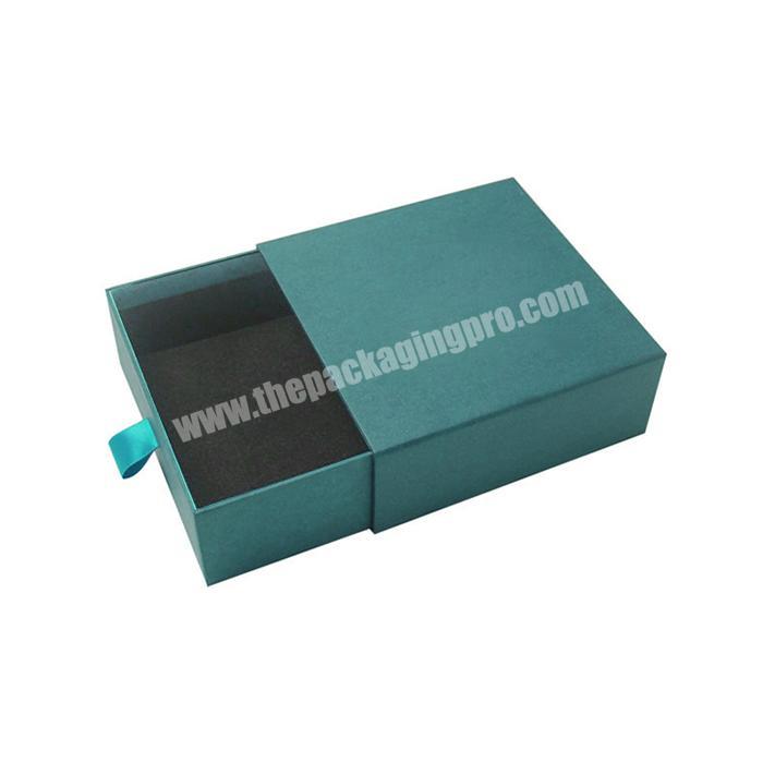 luxury personalised dark green cardboard sliding gift box