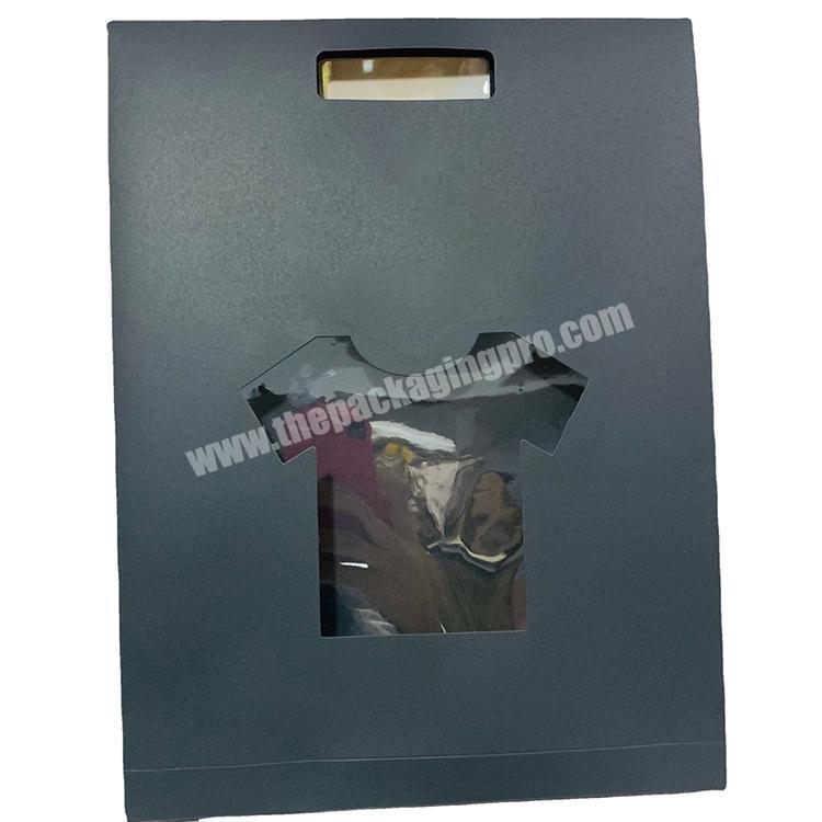 luxury recycle design black print envelope box custom kraft paper t shirt box packaging