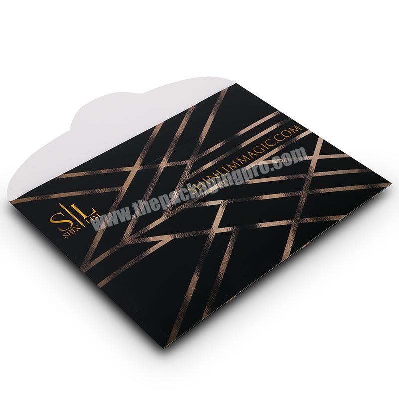 luxury rose gold foil custom logo scarf packaging envelopes for women men's underwear package box