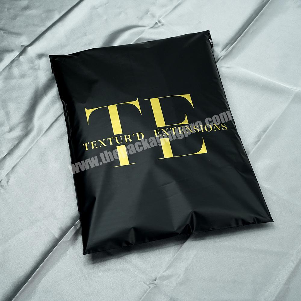 matte black with writing white Biodegradable bags Cornstarch Gifts Packaging Poly Bag Mailers Custom Logo compostable mailer bag