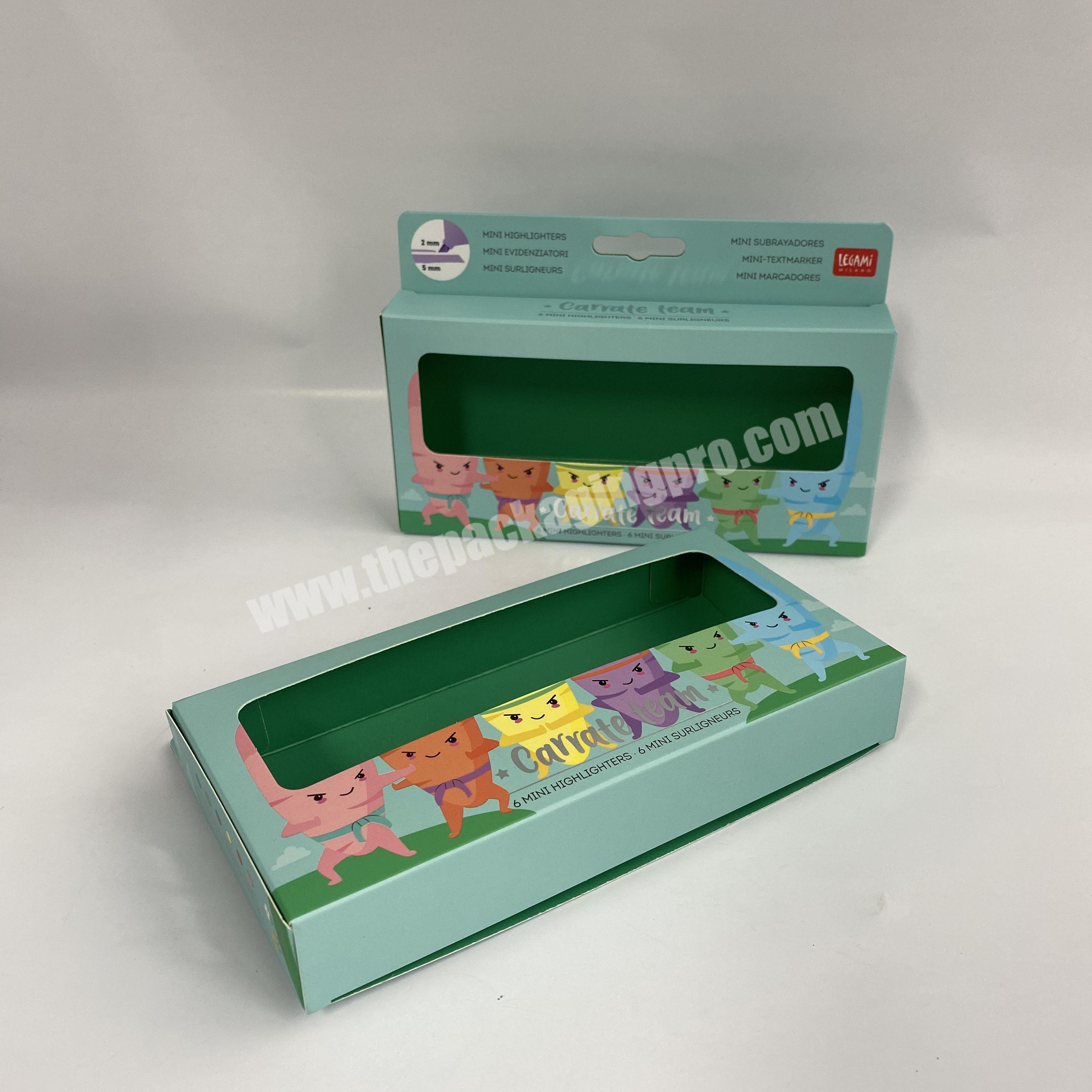 paper box cardboard packaging box with clear window