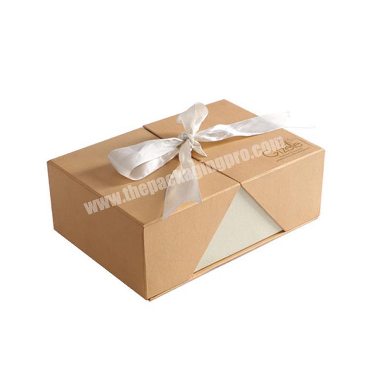 paper boxes Customize  Rigid Flat Luxury Magnetic Folding Storage Paper Gift Box With Ribbon