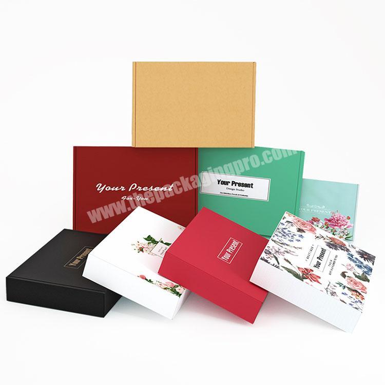 2022 gift box Customized logo packaging box black shipping corrugated cardboard mailer box for Clothing underwear