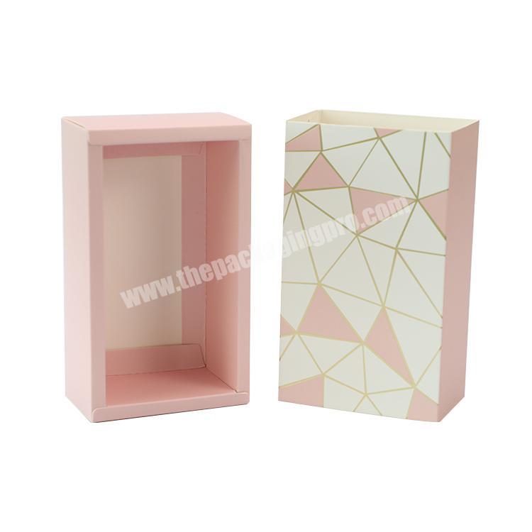 pink white eco friendly cosmetic gift packing set product packaging for perfume wholesaler