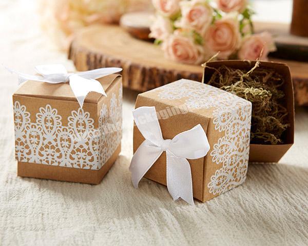 printing Elegant gift pillow box wedding favors pillow box packing for gift packaging with ribbon