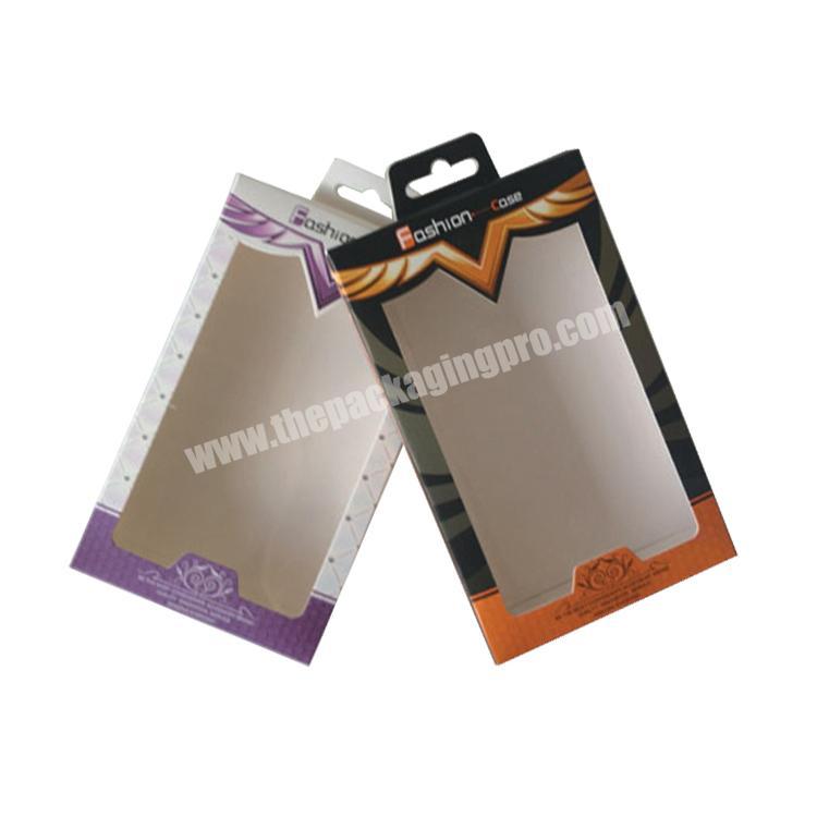 small card paper packaging boxes for mobile phone case accessory packing