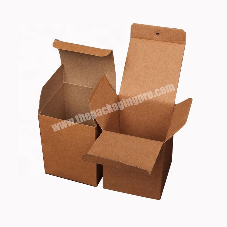 small recycle strong brown kraft carton packaging box for glass coffee mug packaging