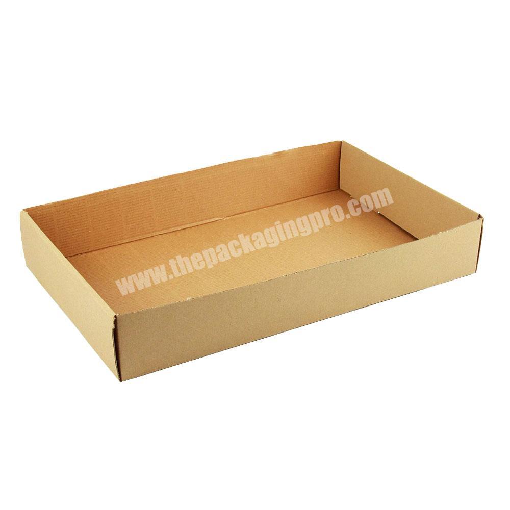 Custom foldable \tcorrugated cardboard display tray box