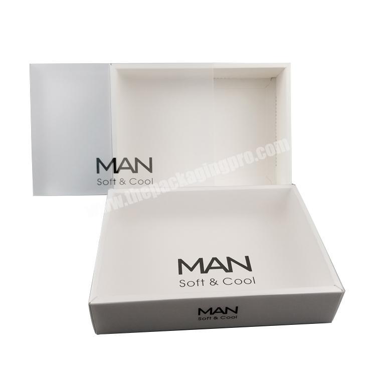 transparent clear lid drawer paper packaging underwear boxes for Men Lady