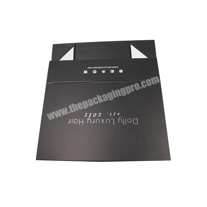 unique paper box packaging hair extension packaging foldable shipping box flat delivery