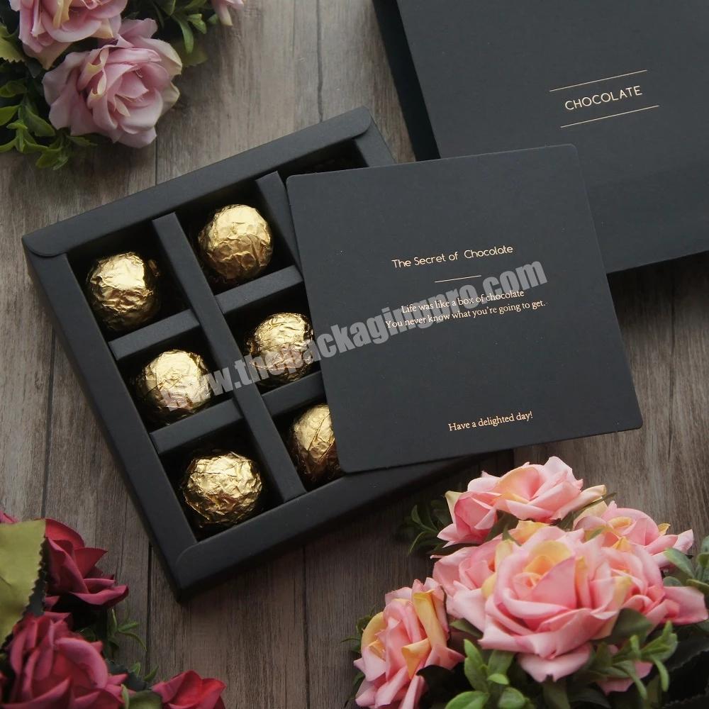 wholesale Black Design empty gift boxes for Wedding Christmas Birthday Valentine's Day Chocolates Gift Box