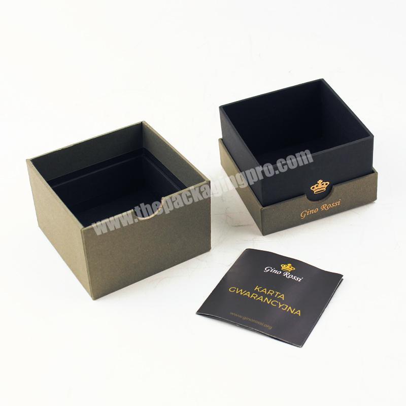 wholesale custom logo printing lid and bottom rigid paper eco packaging box lift off lid box