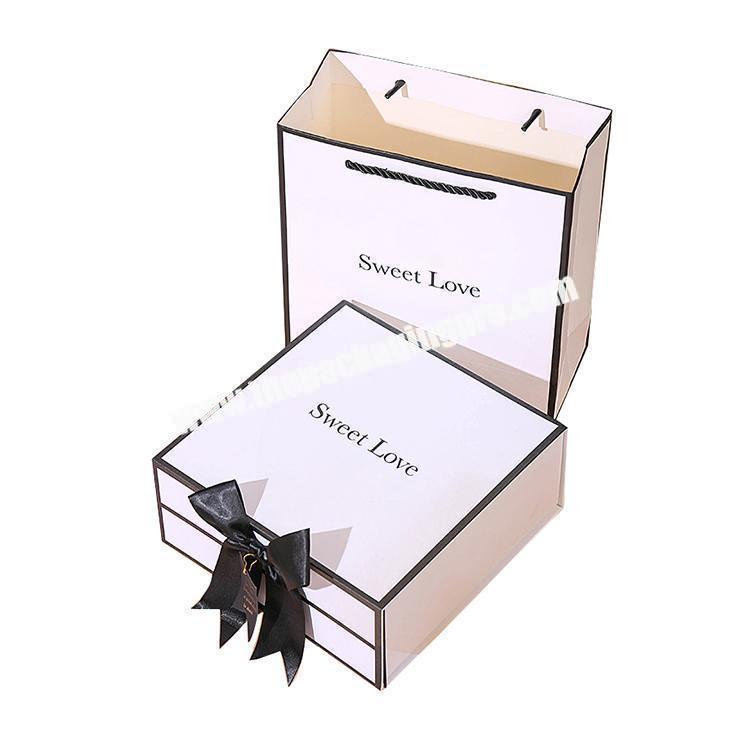luxury beauty black rigid custom logo make up paper packaging perfume magnetic boxes