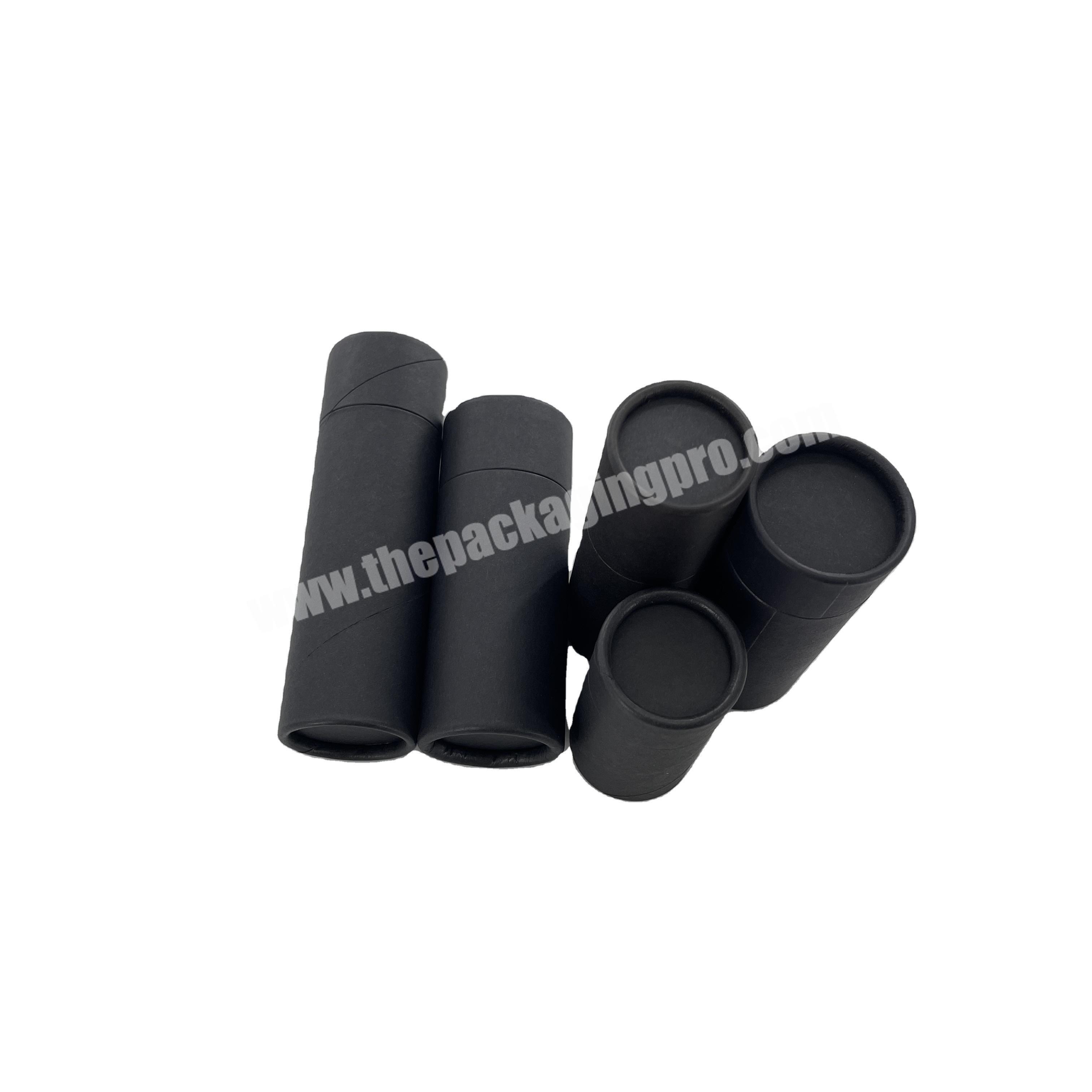 personalize 0.2oz push up black lip balm container cardboard lip balm tube packaging