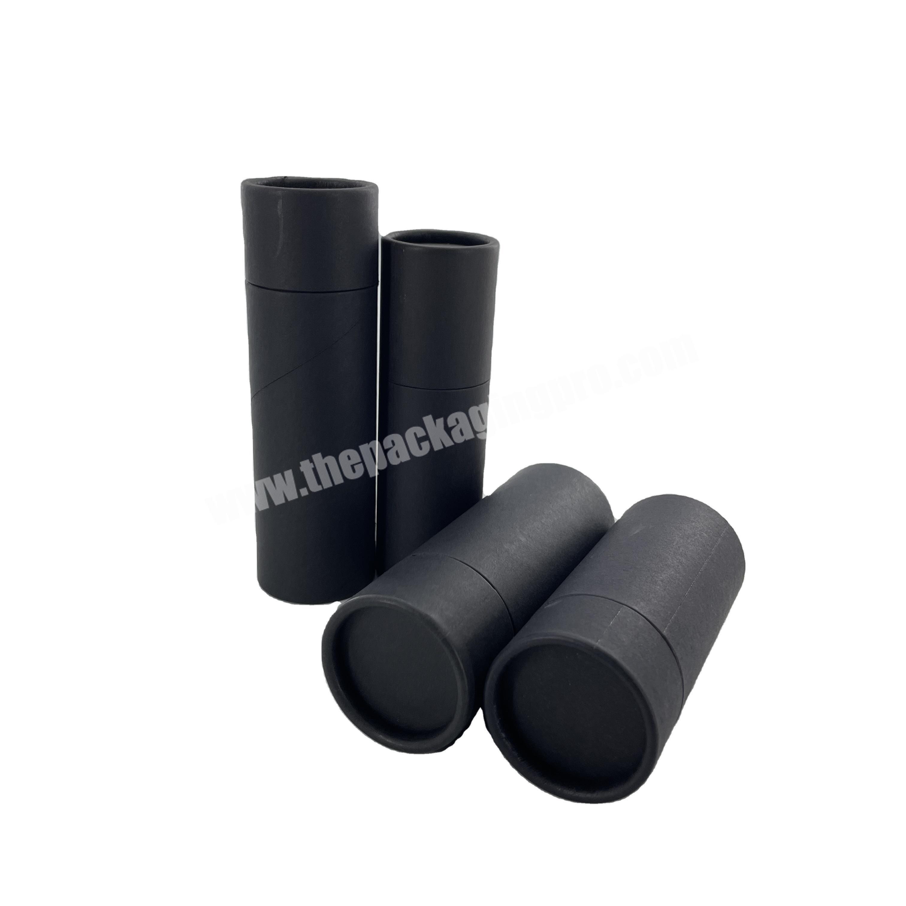 custom 0.2oz push up black lip balm container cardboard lip balm tube packaging 