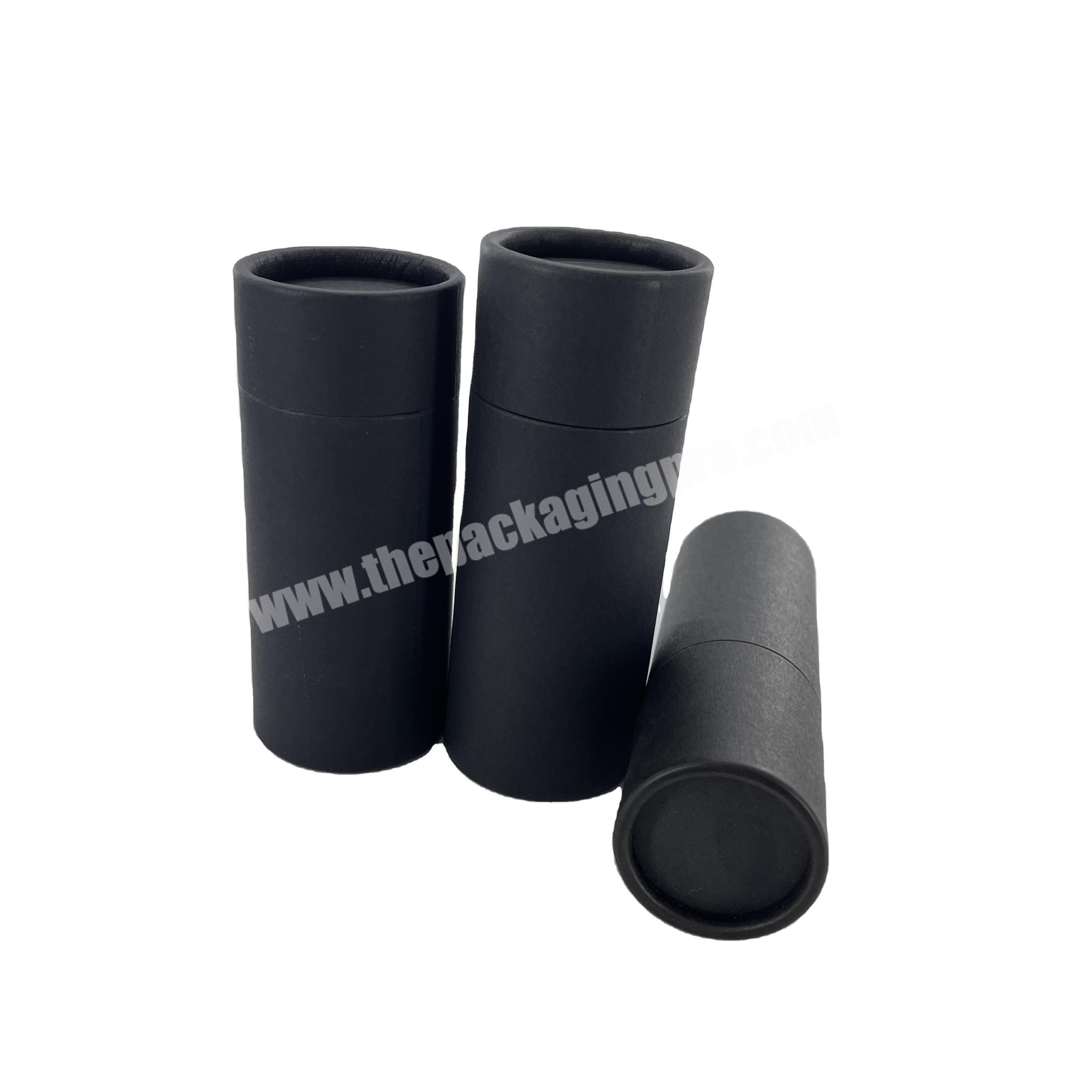 0.2oz push up black lip balm container cardboard lip balm tube packaging