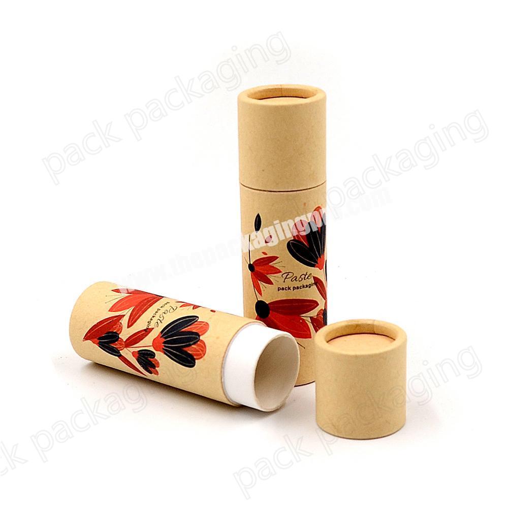 60g 2oz Biodegradable Push up Tube Paper Cosmetic Packaging Eco Friendly Empty Deodorant Stick Container