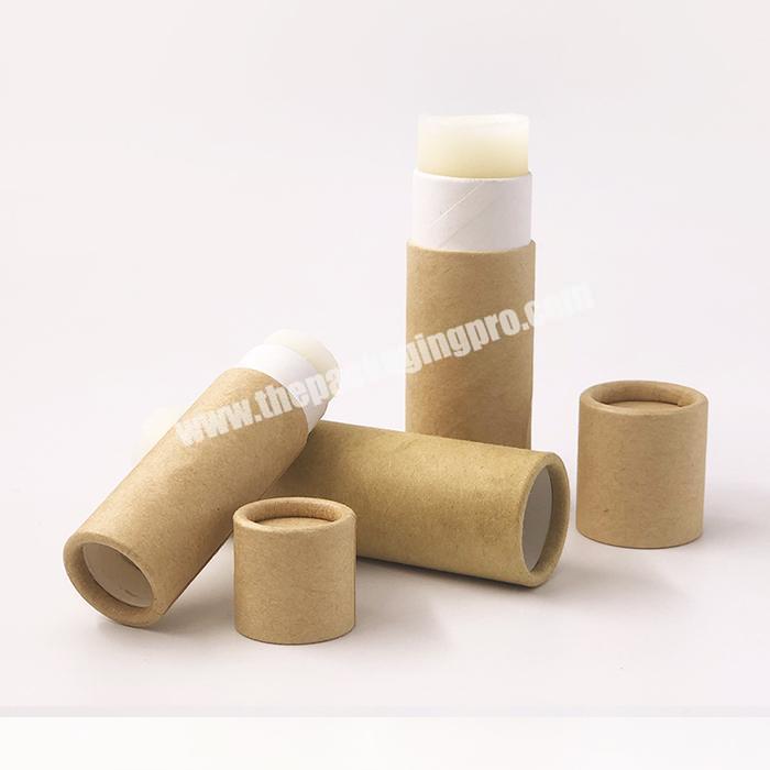 100% biodegradable green products packaging cardboard push up deodorant containers lip balm paper tube recycled