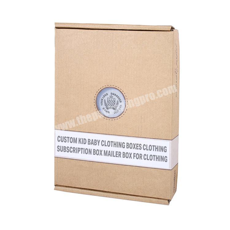 100% recyclable custom kid baby clothing boxes clothing subscription box mailer box for clothing