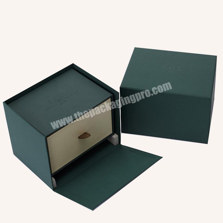 100% recycle Attractive Logo printed hard paper gift box packaging paper box for watch